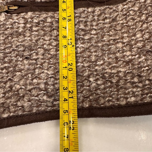 Lauren Ralph Lauren Jacket Women’s Brown Tweed Long Sleeve Zip Up Sz M Petite - Picture 5 of 8